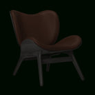 Umage 5102C5501-11 A Conversation Piece Lounge Chair, Low in Black Oak and Brown