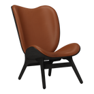 Umage 5104C5577-10 A Conversation Piece Lounge Chair Tall in Black Oak with Cognac Hope leather