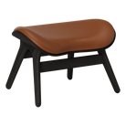 Umage 5105C5573-10 A Conversation Piece Ottoman in Black Oak with Cognac Hope leather
