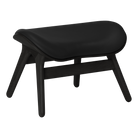 Umage 5105C5573-12 A Conversation Piece Ottoman in Black Oak with Black Hope leather