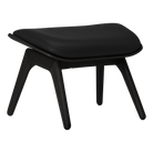 Umage 5116NC5583-12N The Reader Ottoman in Black Oak with Black Hope leather