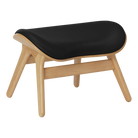 Umage 5573C5573-12 A Conversation Piece Ottoman in Oak with Black Hope leather