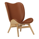Umage 5577C5577-10 A Conversation Piece Lounge Chair Tall in Oak with Cognac Hope leather