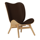 Umage 5577C5577-11 A Conversation Piece Lounge Chair Tall in Oak with Brown Hope leather