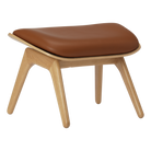 Umage 5583NC5583-10N The Reader Ottoman in Oak with Cognac Hope leather