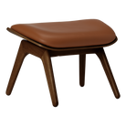 Umage 5588NC5583-10N The Reader Ottoman in Dark Oak with Cognac Hope leather