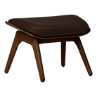 Umage 5588NC5583-11N The Reader Ottoman in Dark Oak with Brown Hope leather