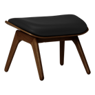 Umage 5588NC5583-12N The Reader Ottoman in Dark Oak with Black Hope leather