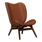 Umage 5872C5577-10 A Conversation Piece Lounge Chair Tall in Dark Oak with Cognac Hope leather
