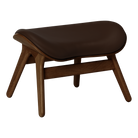 Umage 5873C5573-11 A Conversation Piece Ottoman in Dark Oak with Brown Hope leather