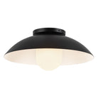 Kuzco Canada - SF10814-BK/OP - Un phare semi-automatiquePlafonnier - Umbra - Verre noir/opale