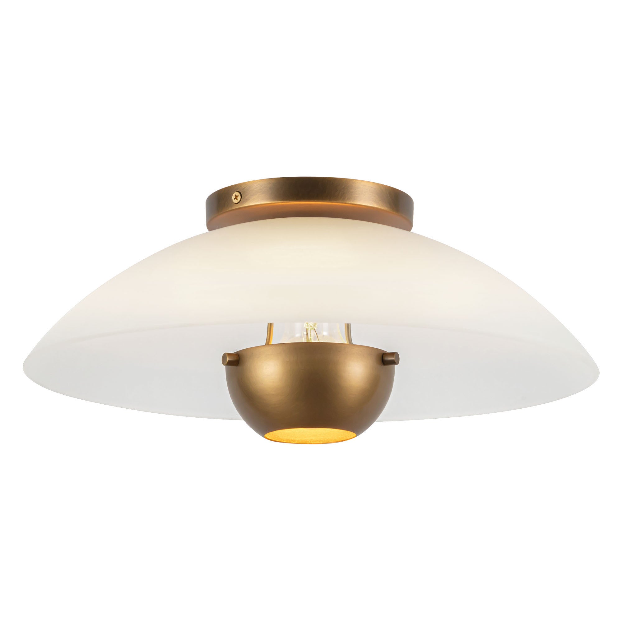 Kuzco Canada - SF11914-BK - One Light Semi-Flush Mount - Umbra - Black