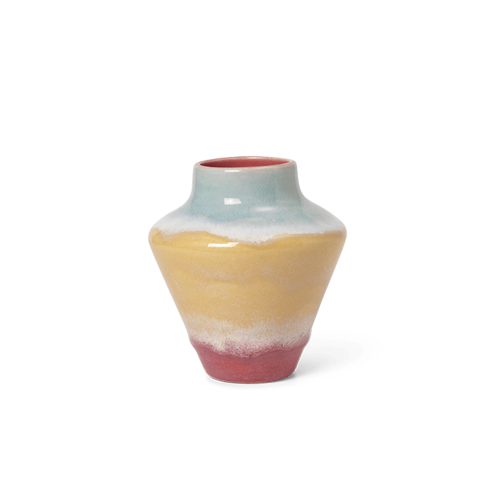 Vase Kähler 693801 Poppery rose/menthe/jaune