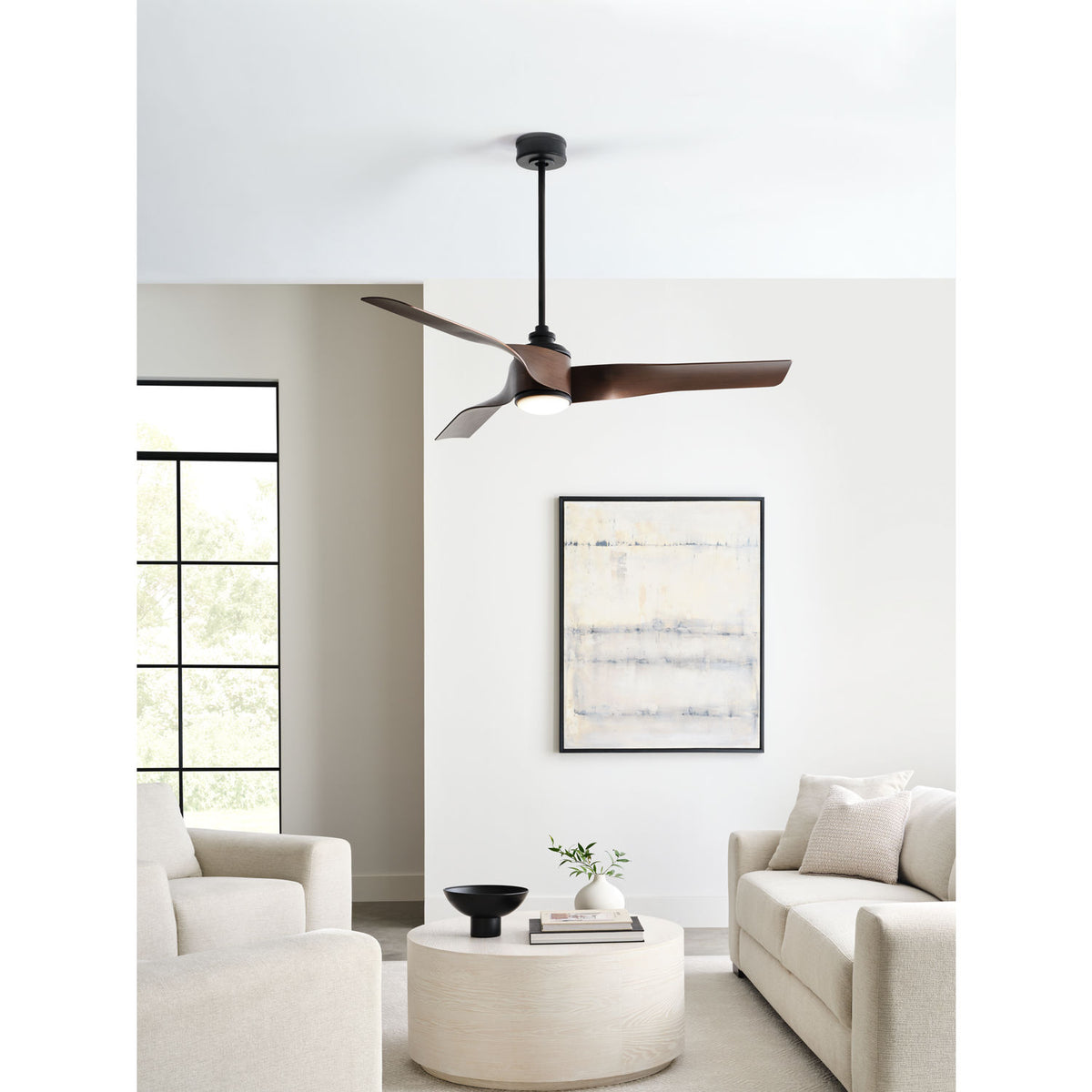 Confort visuel Ventilateur  Collection 3TOSM60MBKDWD Touro Smart 60" LED Ceiling Ventilateur 