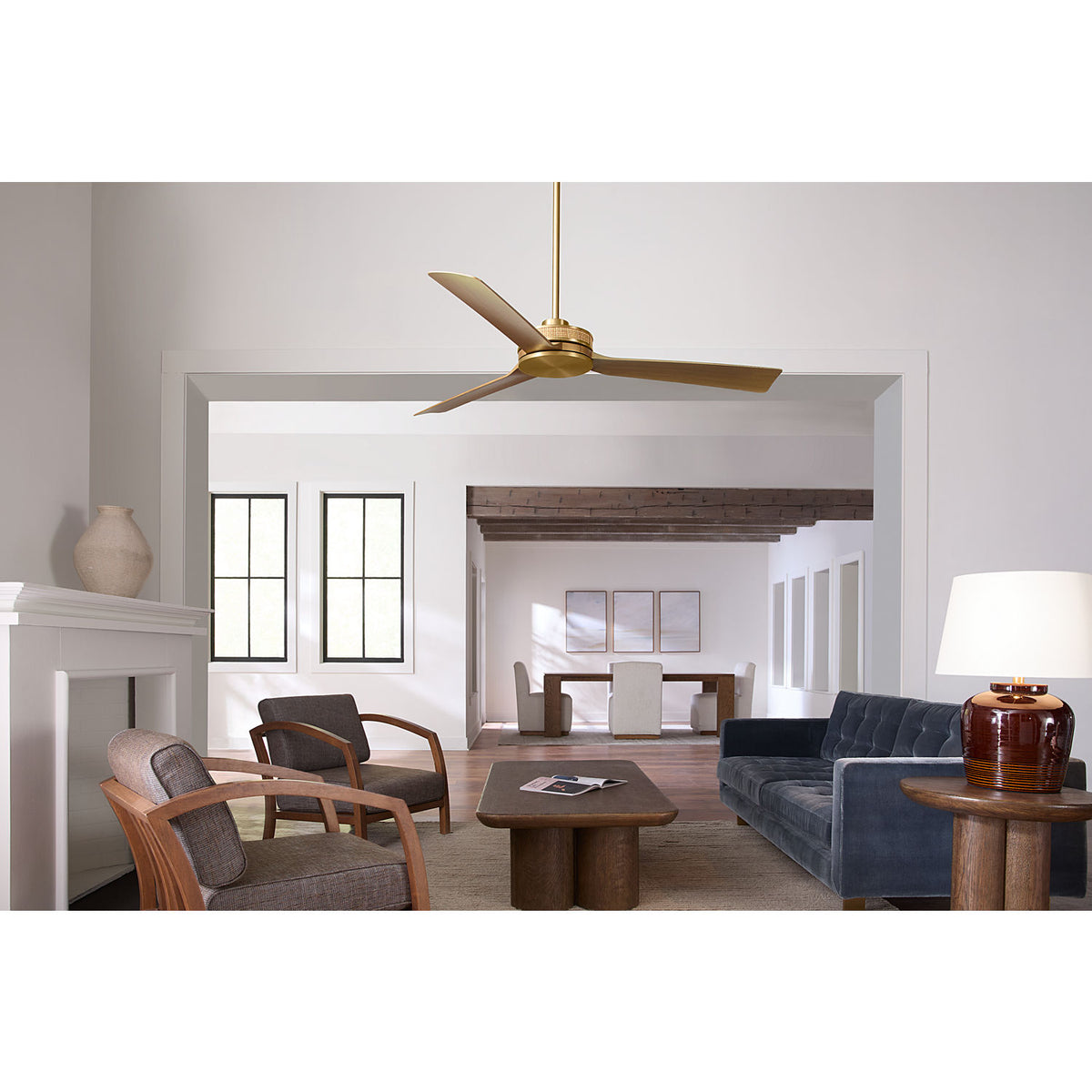 Confort visuel Ventilateur  Collection 3ELASM56BBSNH Elara Smart Plafond 56" Ventilateur 