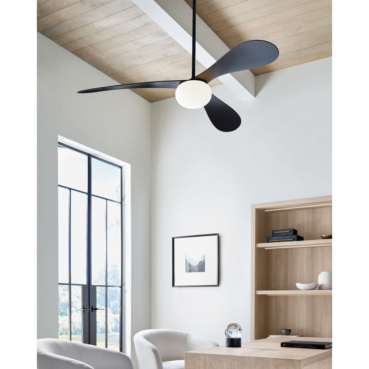 Visual Comfort Fan Collection 3DPSM58MBKD Drape Smart 58" LED Ceiling Fan