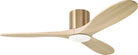 Visual Comfort Fan Collection 3MAVHSM52BBSWWOD Maverick Smart 52" Hugger LED Ceiling Fan in Burnished Brass with Washed White Oak Blades