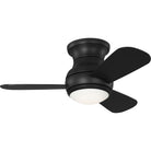 Confort visuel Ventilateur  Collection 3OBSHR32MBKD Orbis Hugger Plafonnier LED Ventilateur 