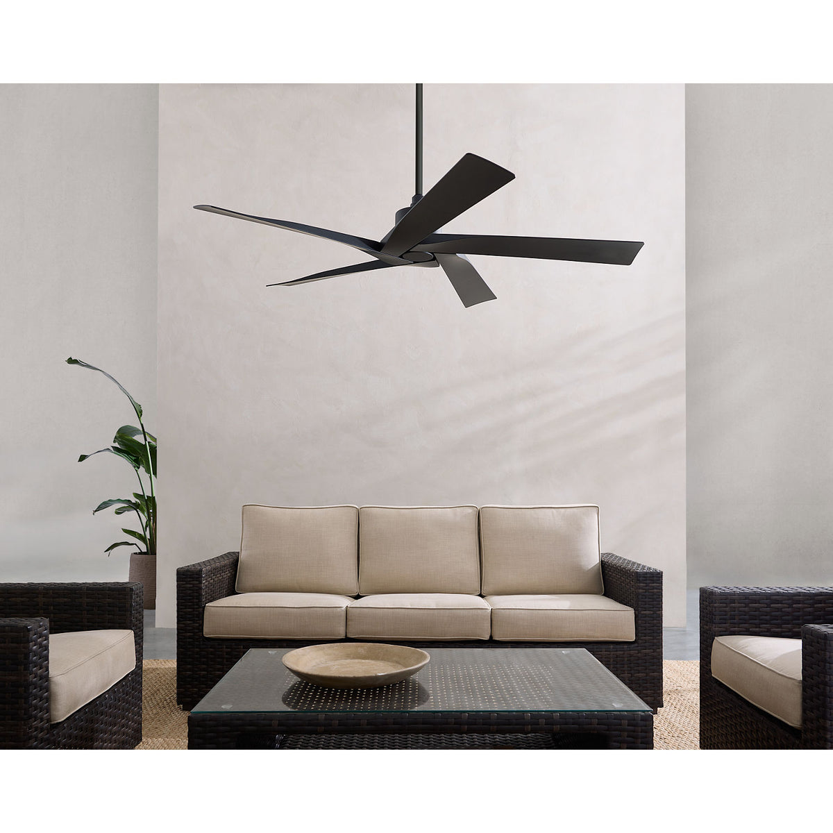 Visual Comfort Fan Collection 5ASPCR56MBK Aspen Coastal Ceiling Fan
