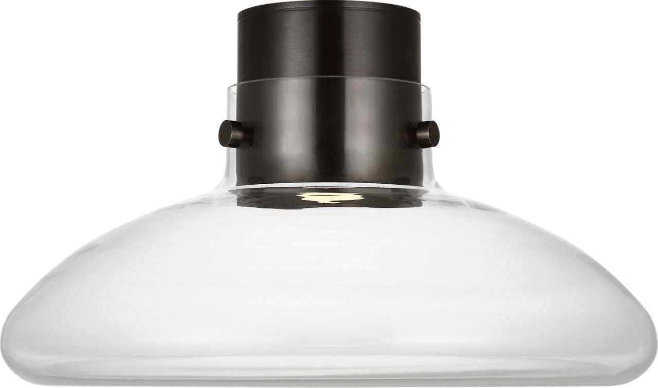 Visual Comfort Modern Collection - AKFM592WDBBZCE - Morgan 18 Flush Mount - Morgan - Burnished Bronze with Clear Glass