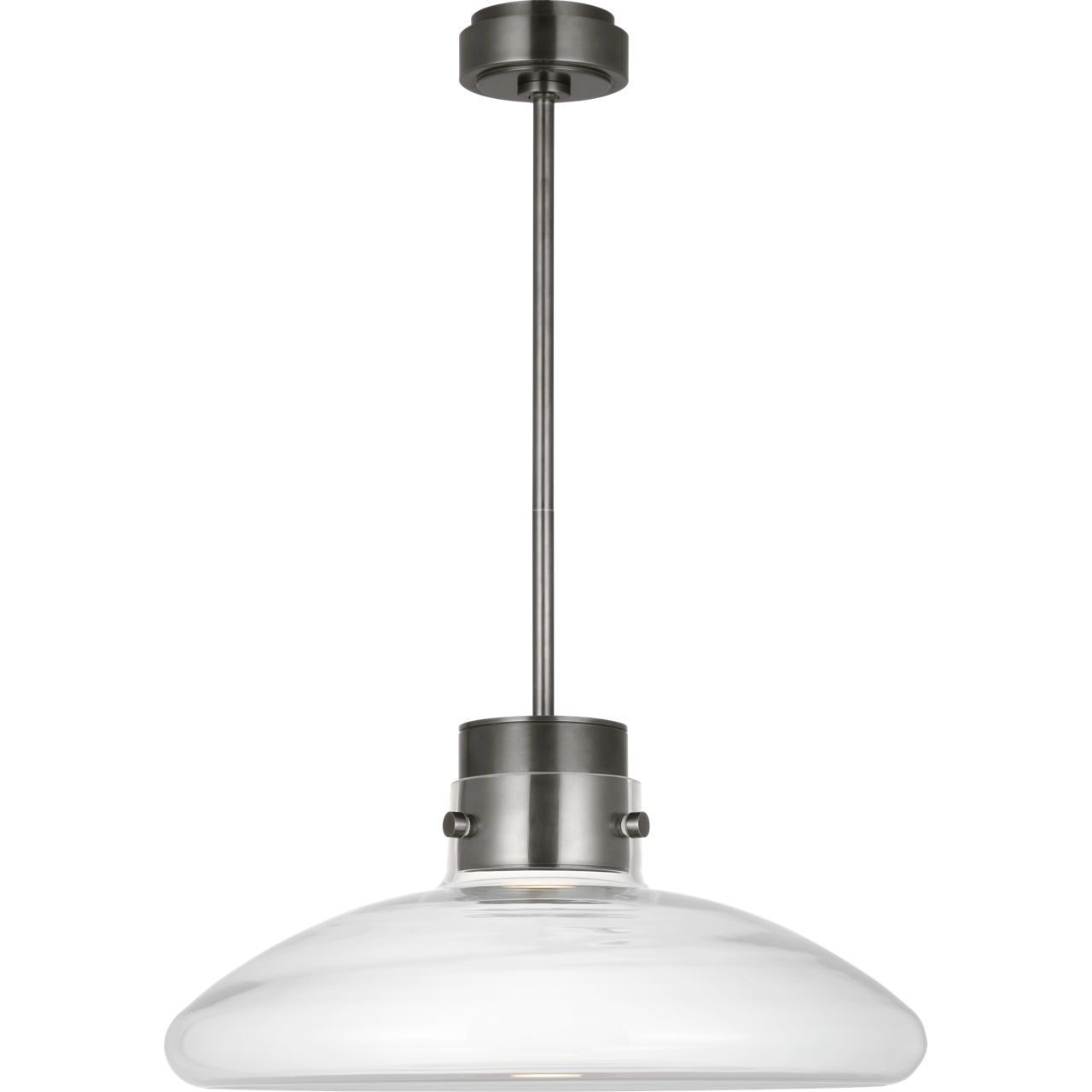 Collection moderne Visual Comfort - AKPD593WDBBZCE - Morgan 22 Suspension - Morgan - Bronze bruni et verre transparent