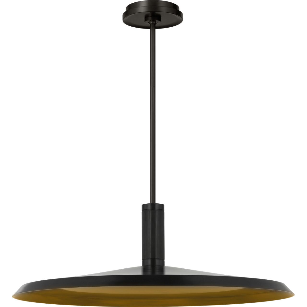 Visual Comfort Modern Collection - AKPD683WDBZDB - Saucer Direct 24 Pendant - Saucer - Bronze and Darkened Brass