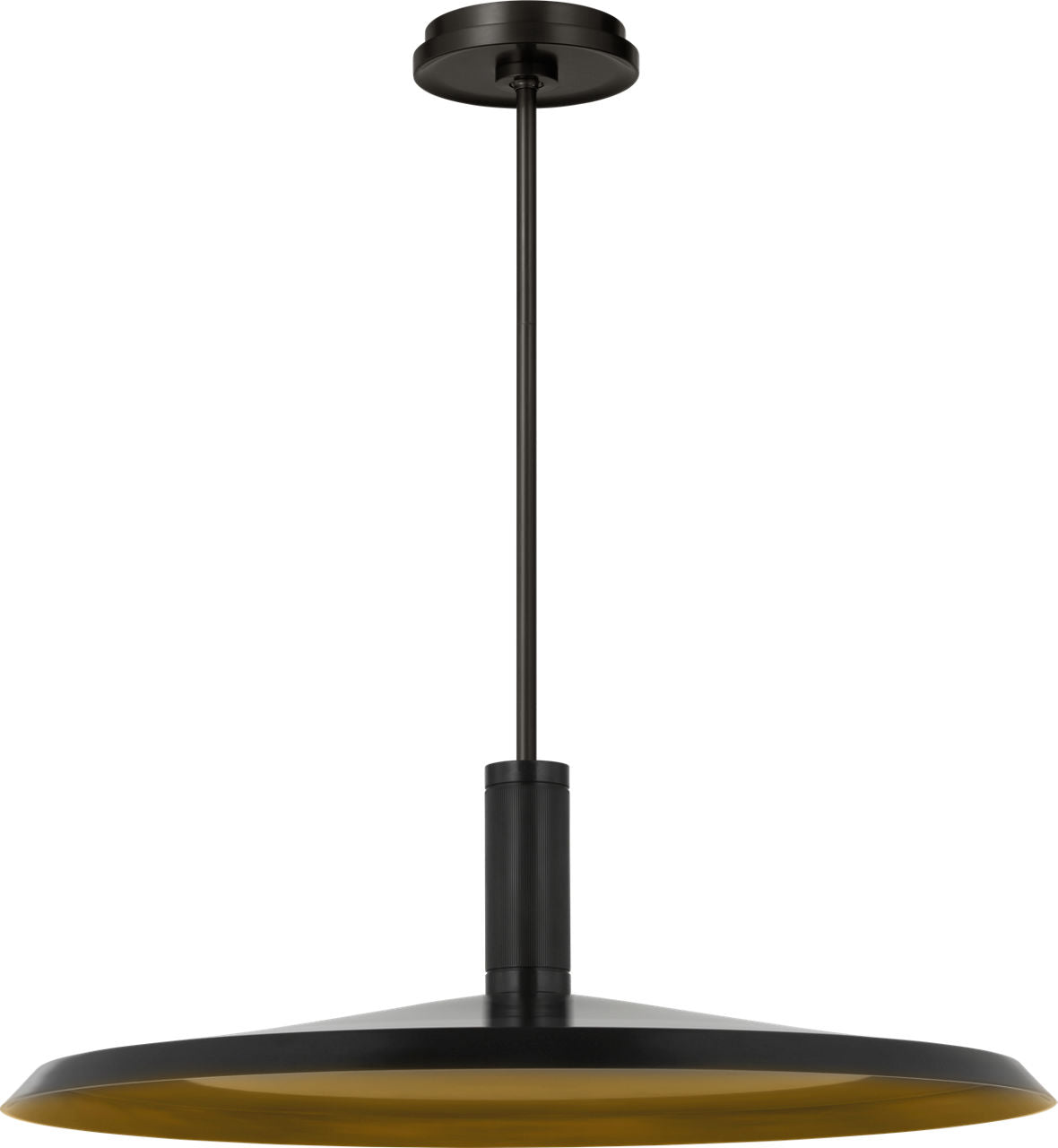 Visual Comfort Modern Collection - AKPD683WDBZDB - Saucer Direct 24 Pendant - Saucer - Bronze and Darkened Brass