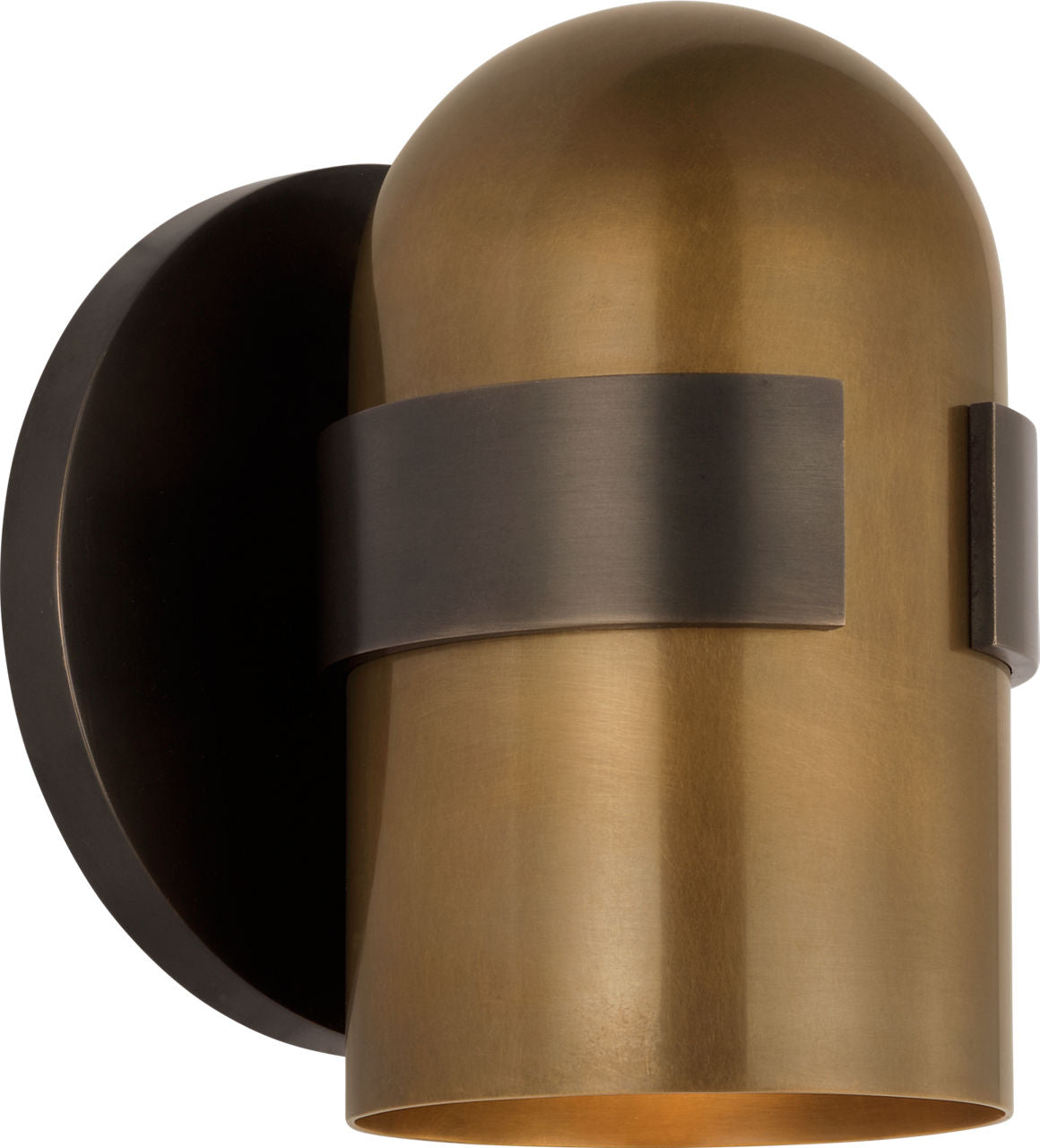 Visual Comfort Modern Collection - AKWS34027BDZ/BWB - Octavia Small Sconce - Octavia - Blackened Bronze and Bright Worn Brass