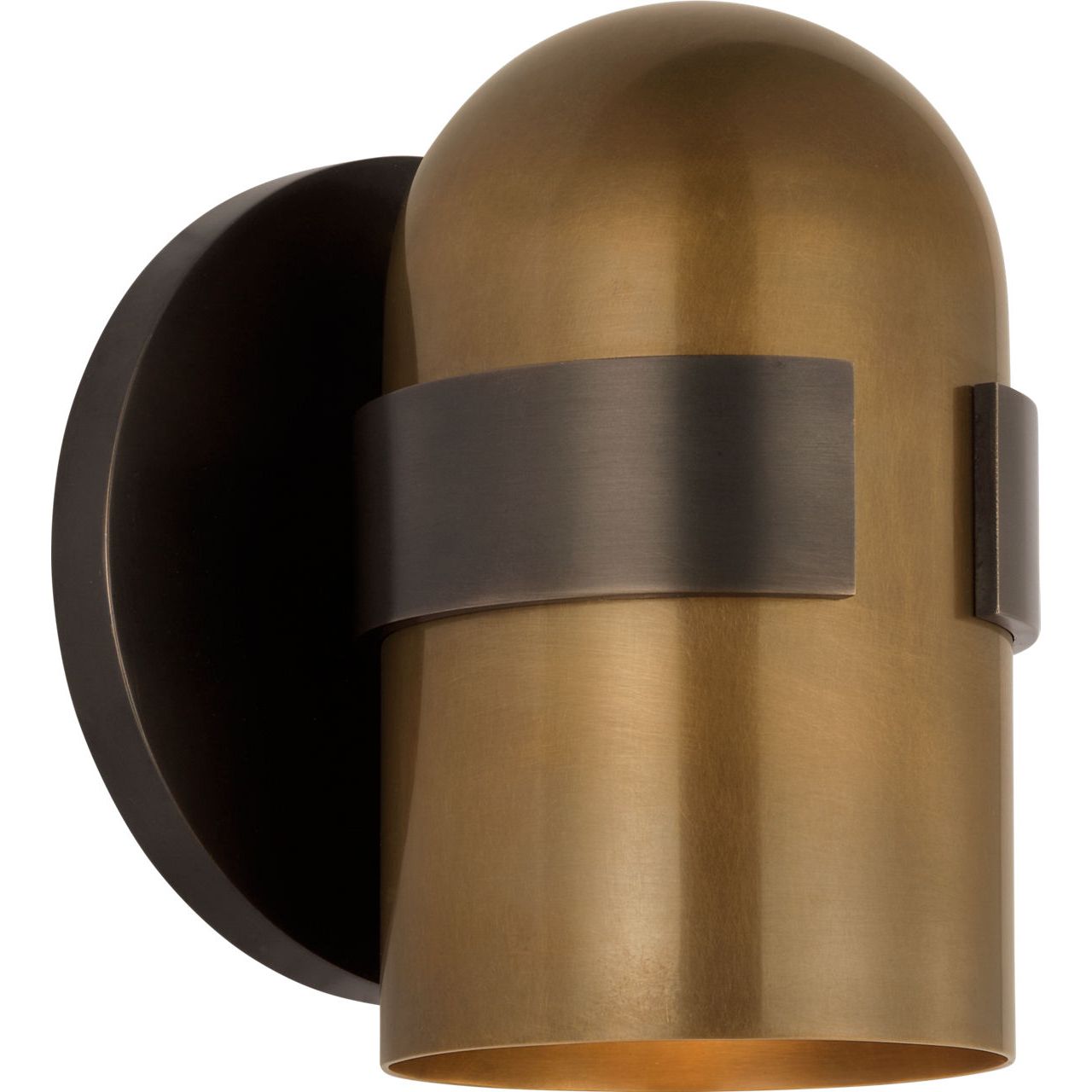 Visual Comfort Modern Collection - AKWS34027BDZ/BWB - Octavia Small Sconce - Octavia - Blackened Bronze and Bright Worn Brass