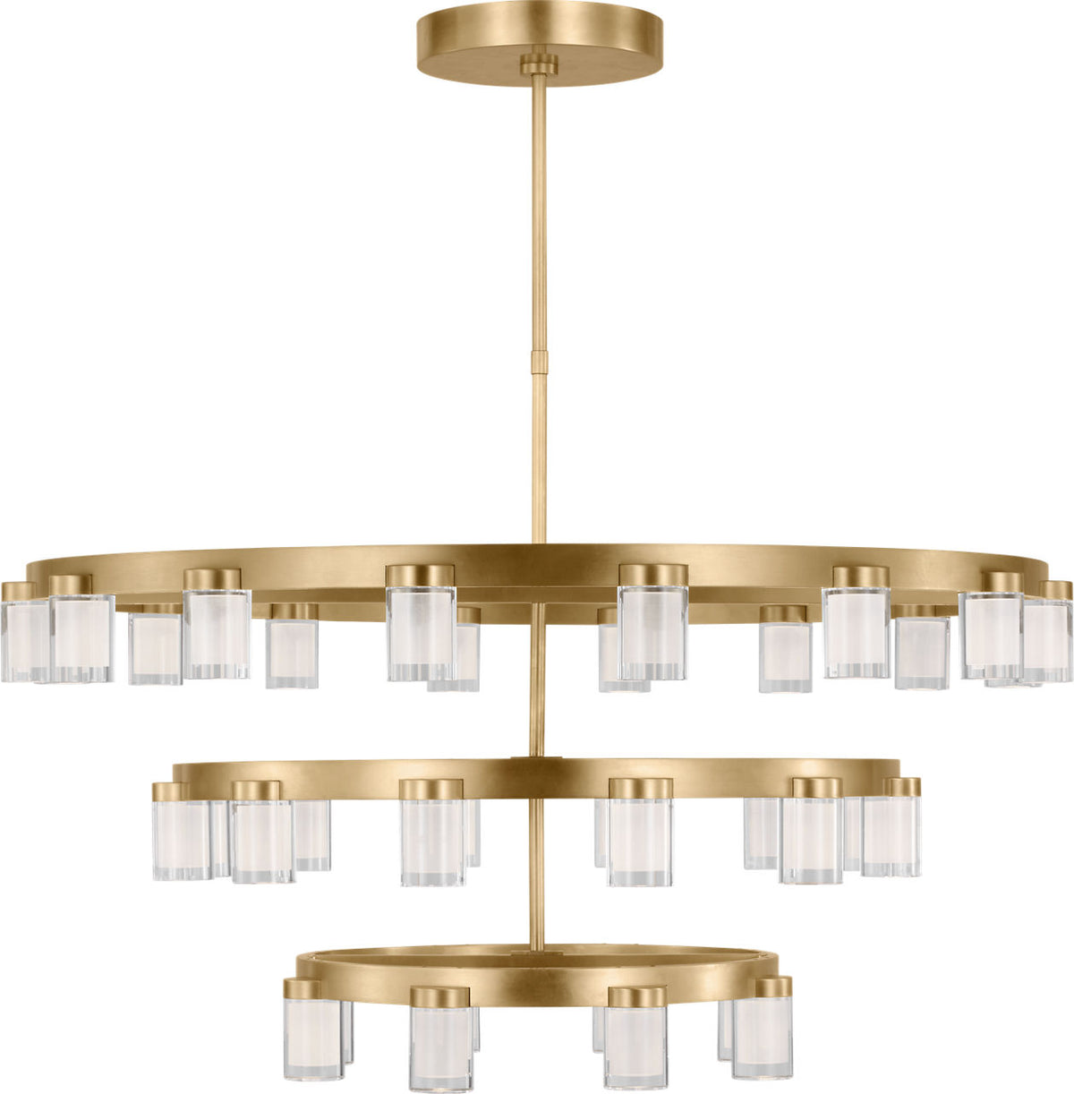 Collection moderne Visual Comfort - KWCH19627NB - Esfera Trois niveaux Très grand Suspendu - Esfera - Laiton naturel