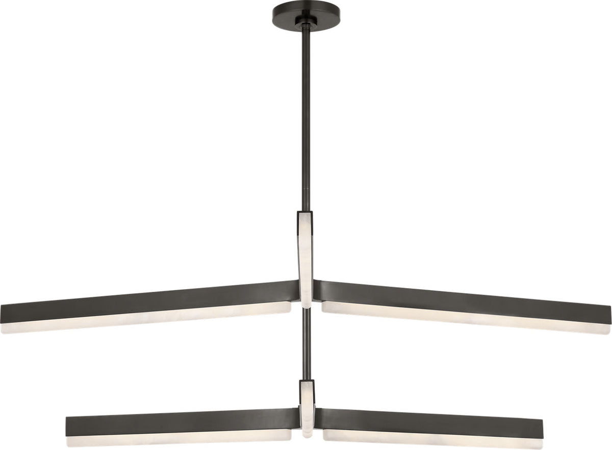Visual Comfort Modern Collection - KWCH70427BZALB - Linea 56 Two Tier Chandelier - Linea - Bronze