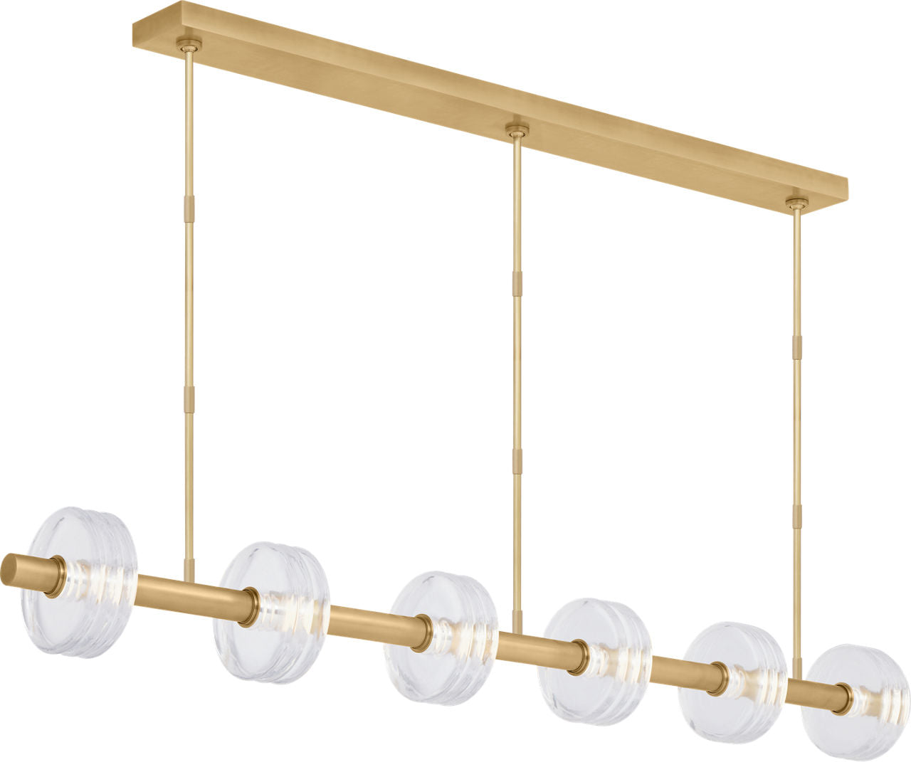Visual Comfort Modern Collection - KWLS30327CNB - Laurel X-Large Linear Chandelier - Laurel - Natural Brass