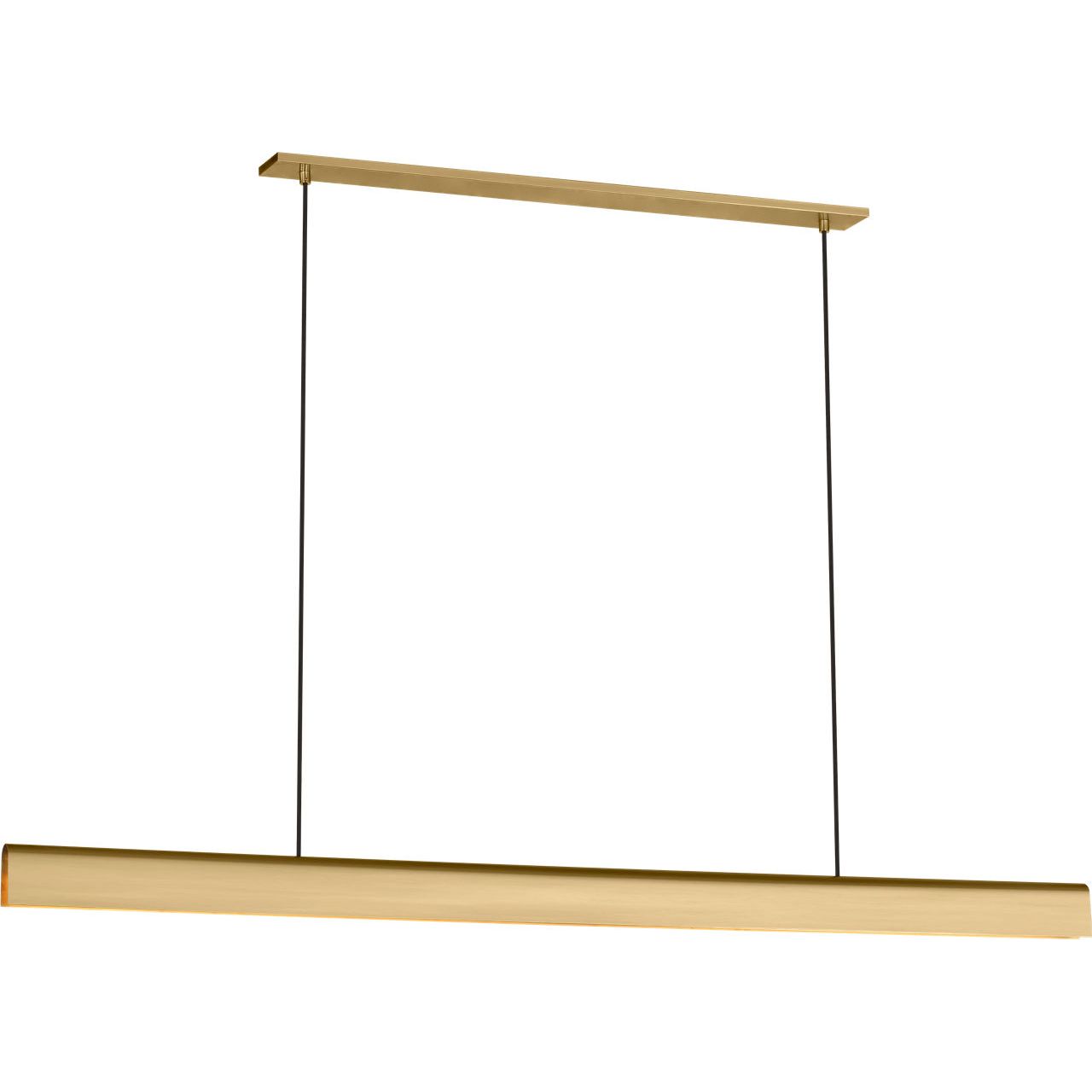 Visual Comfort Modern Collection - PBLS79927HAB - Cloak 60 Linear Chandelier - Cloak - Hand-Rubbed Antique Brass