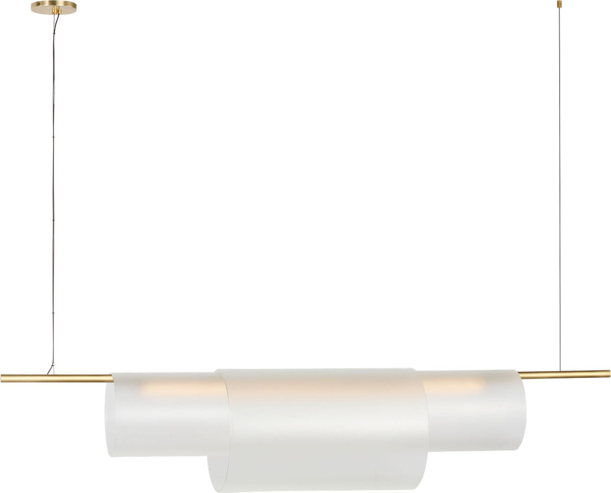 Visual Comfort Modern Collection - PBLS80627HABEG - Trace 60 Double Linear Chandelier - Trace - Hand-Rubbed Antique Brass