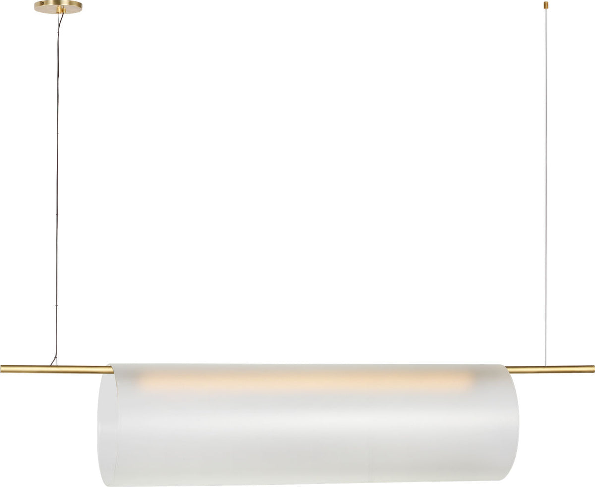 Visual Comfort Modern Collection - PBLS80827HABEG - Trace 60 Single Linear Chandelier - Trace - Hand-Rubbed Antique Brass