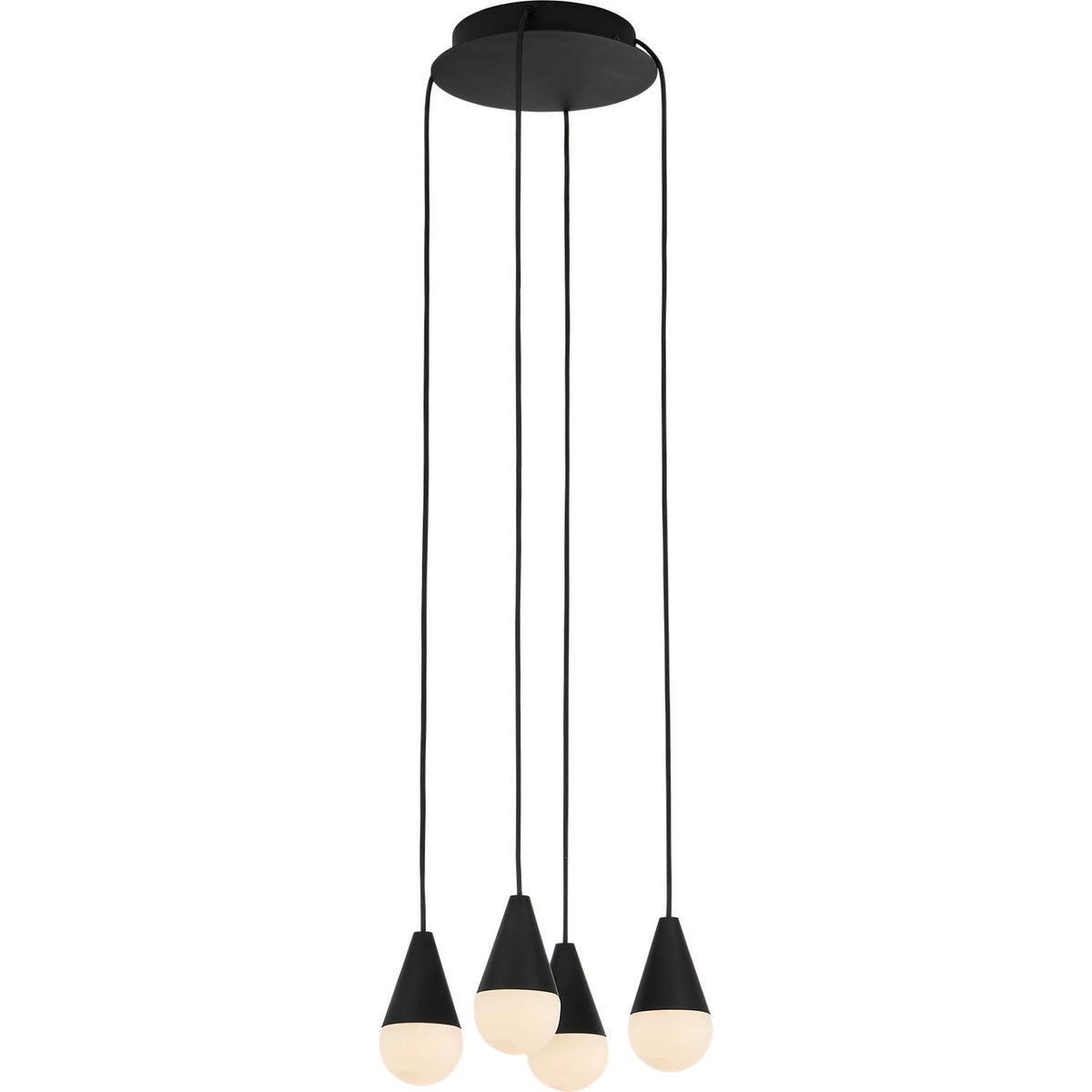 Visual Comfort Modern Collection SLCH51330B Cupola Alabaster 4-Light Chandelier