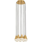 Collection Visual Comfort Modern - SLCH51530HAB - Coupole Alabaster 8 lumières Suspendu - Coupole - Laiton antique frotté à la main