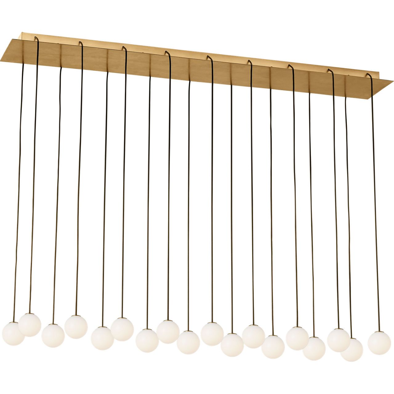 Collection Visual Comfort Modern - SLCH58627HAB - Orbet 18 lampes Suspendu - Orbet - Laiton antique frotté à la main