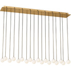 Collection Visual Comfort Modern - SLCH58627HAB - Orbet 18 lampes Suspendu - Orbet - Laiton antique frotté à la main
