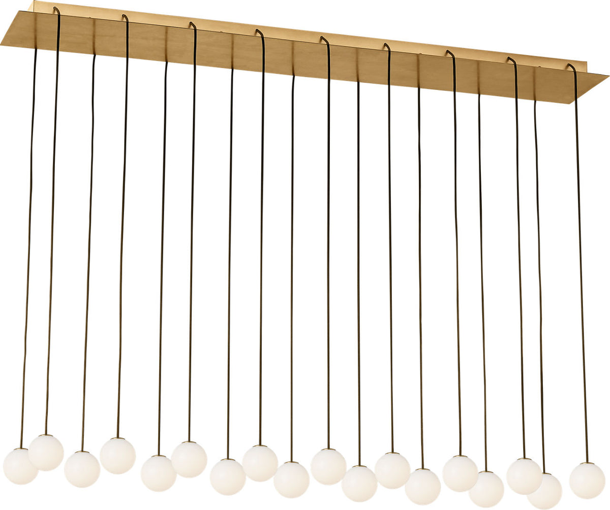 Visual Comfort Modern Collection - SLCH58627HAB - Orbet 18-Light Chandelier - Orbet - Hand-Rubbed Antique Brass