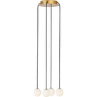Collection Visual Comfort Modern - SLCH58827HAB - Orbet 4 lampes Suspendu - Orbet - Laiton antique frotté à la main