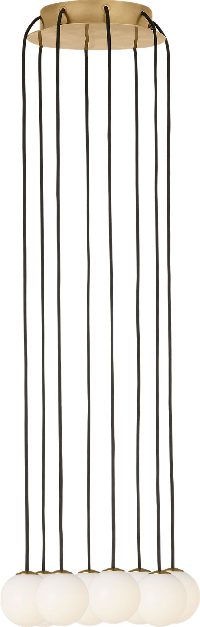 Visual Comfort Modern Collection - SLCH59027HAB - Orbet 8-Light Chandelier - Orbet - Hand-Rubbed Antique Brass