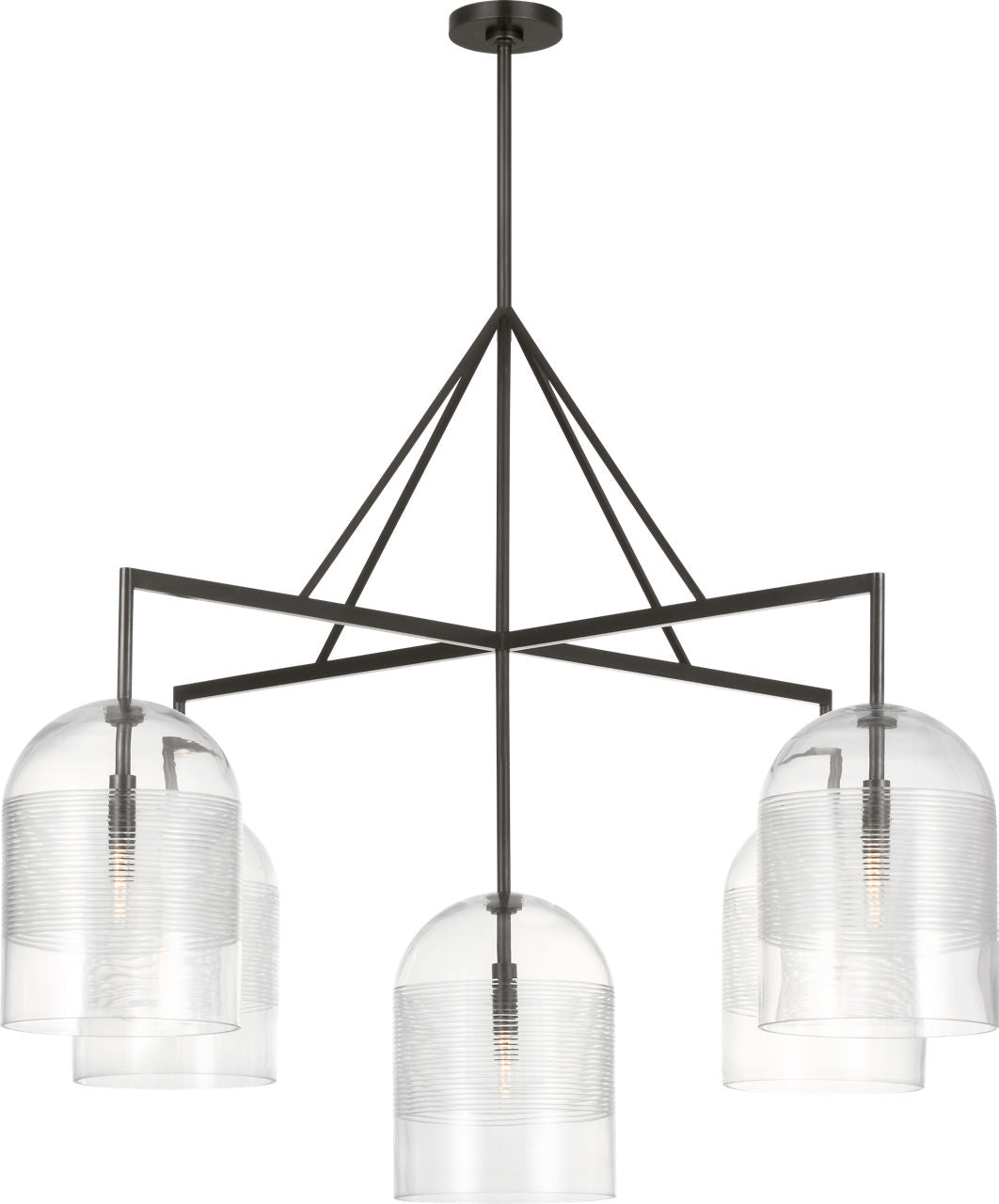 Visual Comfort Modern Collection - SLCH636BZCG - Leano 52 Chandelier - Leano - Bronze