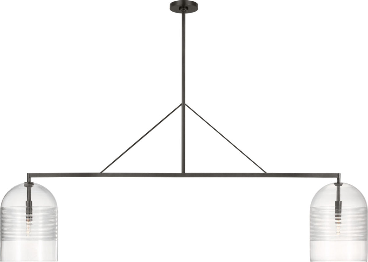 Visual Comfort Modern Collection - SLLS638BZCG - Leano 61 Linear Chandelier - Leano - Bronze