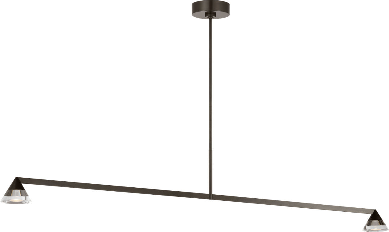 Visual Comfort Modern Collection - SLLS75327BZCG - Midrand Crystal 60 Linear Chandelier - Midrand - Bronze