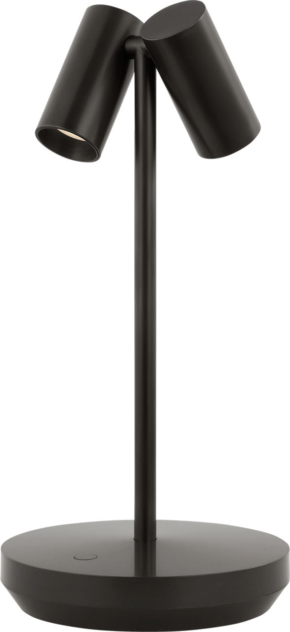 Visual Comfort Modern Collection - SLTB53427BZ - Doppia Short Accent Rechargeable Table Lamp - Doppia - Bronze