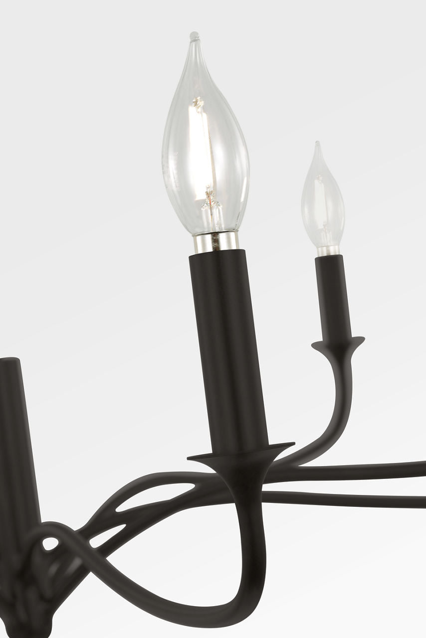 Visual Comfort Studio Collection AC1218AI Chatsworth Chandelier in Aged Iron
