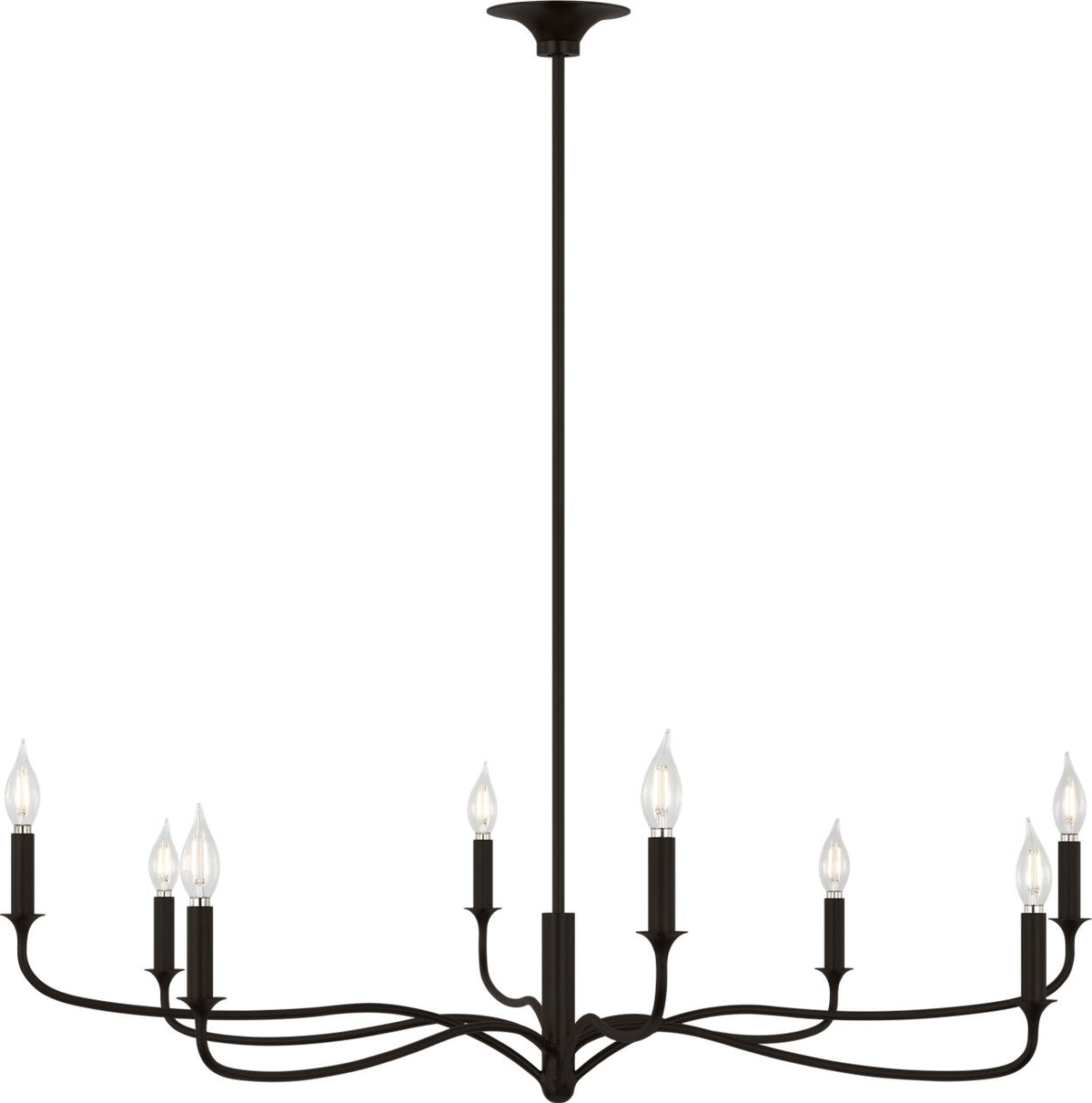 Visual Comfort Studio Collection AC1218AI Chatsworth Chandelier in Aged Iron