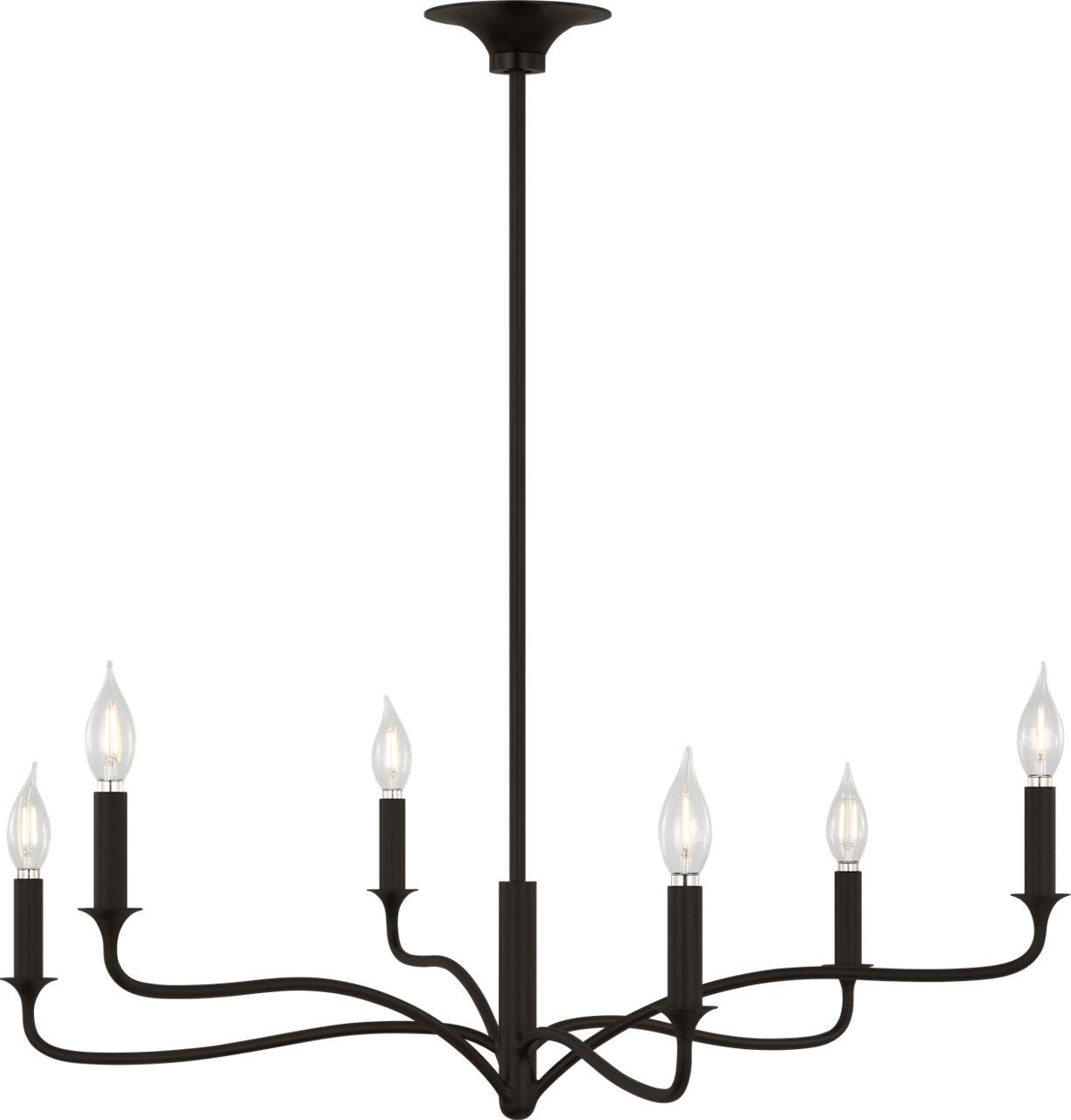 Visual Comfort Studio Collection AC1226AI Chatsworth Chandelier in Aged Iron