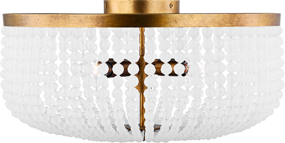 Visual Comfort Studio Collection LXF1014VGD Bellecour Flush Mount in Vintage Gild